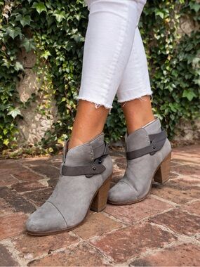 RAG & BONE Gray Suede Harrow Boots, 37.5